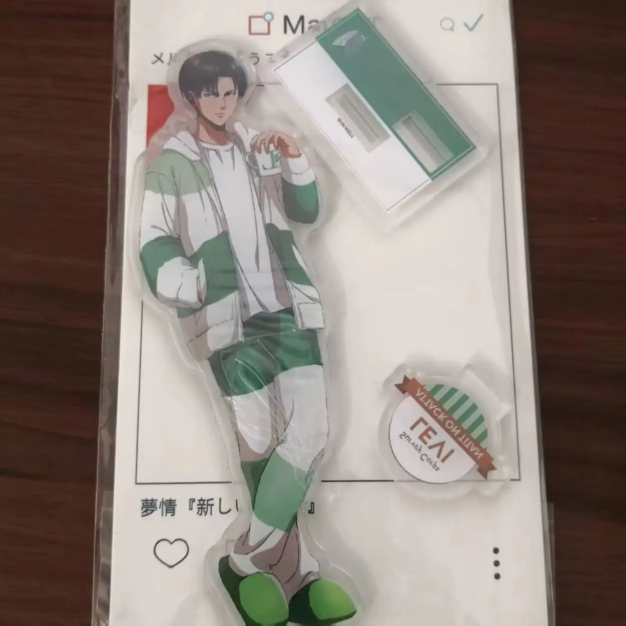 

Game Levi Ackerman Acrylic Stand Doll Anime Eren Yeager Figure Model Plate Cosplay Toy for Gift