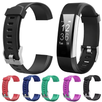 Watch Strap Replacement Bracelet Watchband for ID115Plus HR ID115 Sports Tracker 20mm Soft Silicone Smart Watch Band Accessories