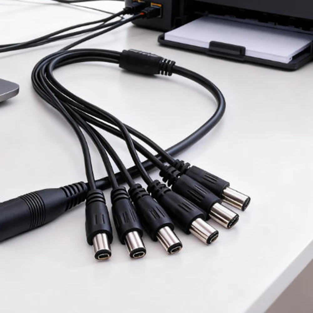 Разъем «мама-папа» 12 В постоянного тока Разъем питания Разветвитель питания Адаптер Кабель питания для камеры видеонаблюдения Разъем постоянного тока 5,5 x 2,1 мм