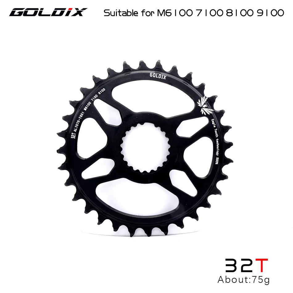 GOLDIX Bicycle Chainring for Shimano Deore XT M7100 M8100 M9100 12S Mountain Bike Crankset Wide Narrow Aluminum Alloy Sprocket