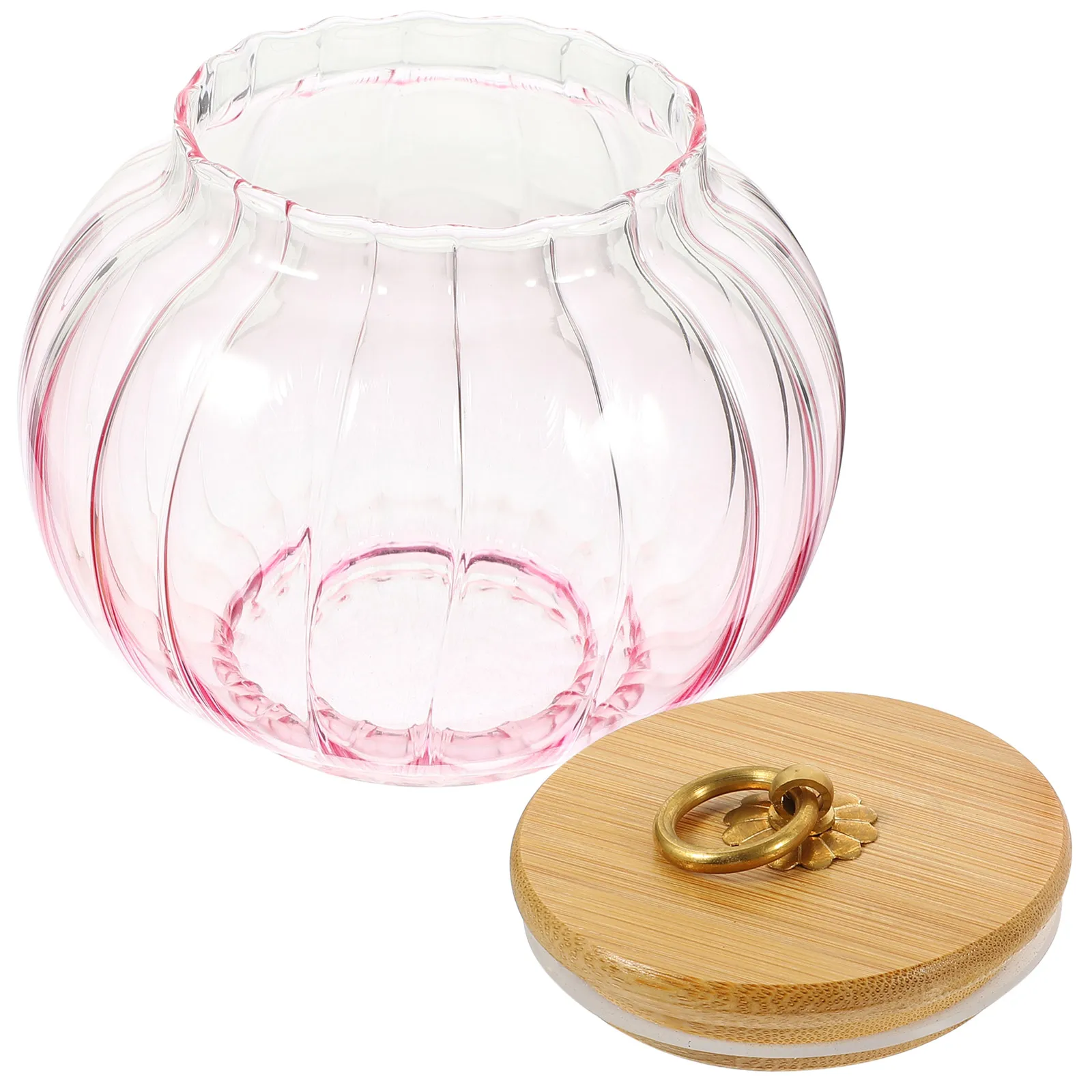 

Glass Storage Jar Tea Canister Airtight Clear Glass Food Container Lid Handle Candy Storage Box for Loose Leaf Tea