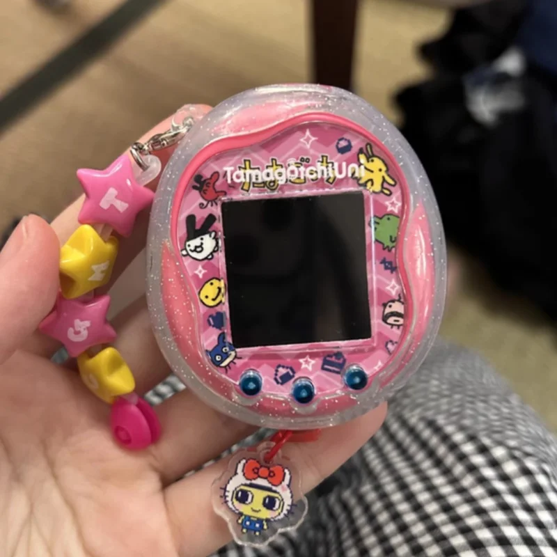 Подходит для Tamagotchi Uni, прозрачный мягкий корпус из ТПУ, блестящий прозрачный чехол, устойчивый к падениям ремешок с отверстием для зарядки Подходит для Tamagotchi Uni, прозрачный мягкий корпус из ТПУ, блестящий прозрачный чехол, устойчивый к падениям ремешок с отверстием для зарядки