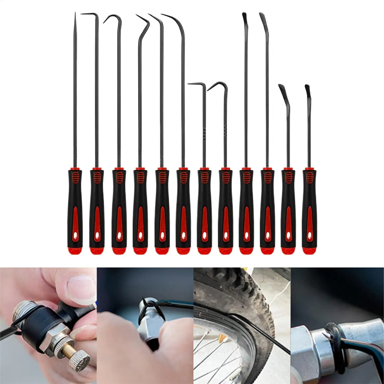 12Pcs Car Oil Seal Screwdriver Set Hose Removal Hook Set O Seal Gasket Puller Remover Pick Hooks Repair Tools Craft Hand Tool