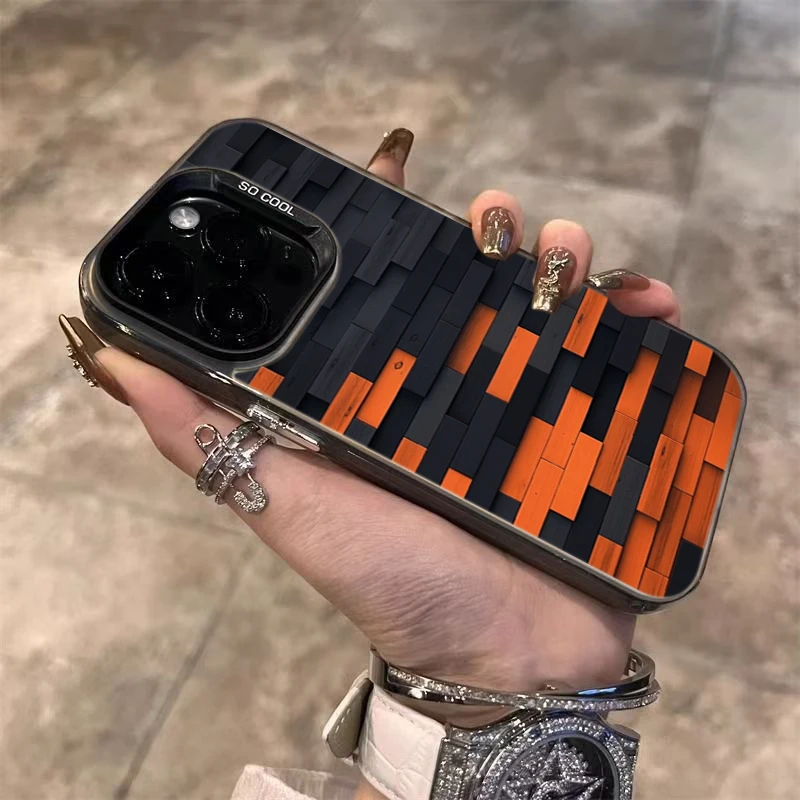 Funda de teléfono con bloques de construcción para iPhone 17 Pro Max, funda trasera dura para iPhone 17 Air 16E 16 15 14 13 12 11 7 8 Plus XS Max X XR