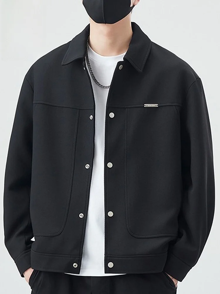 

Men's Casual Jaet Spring Autumn 2025 New Faion Versatile Loose Fit Collar Button Decorated Polyester Fiber Long S...