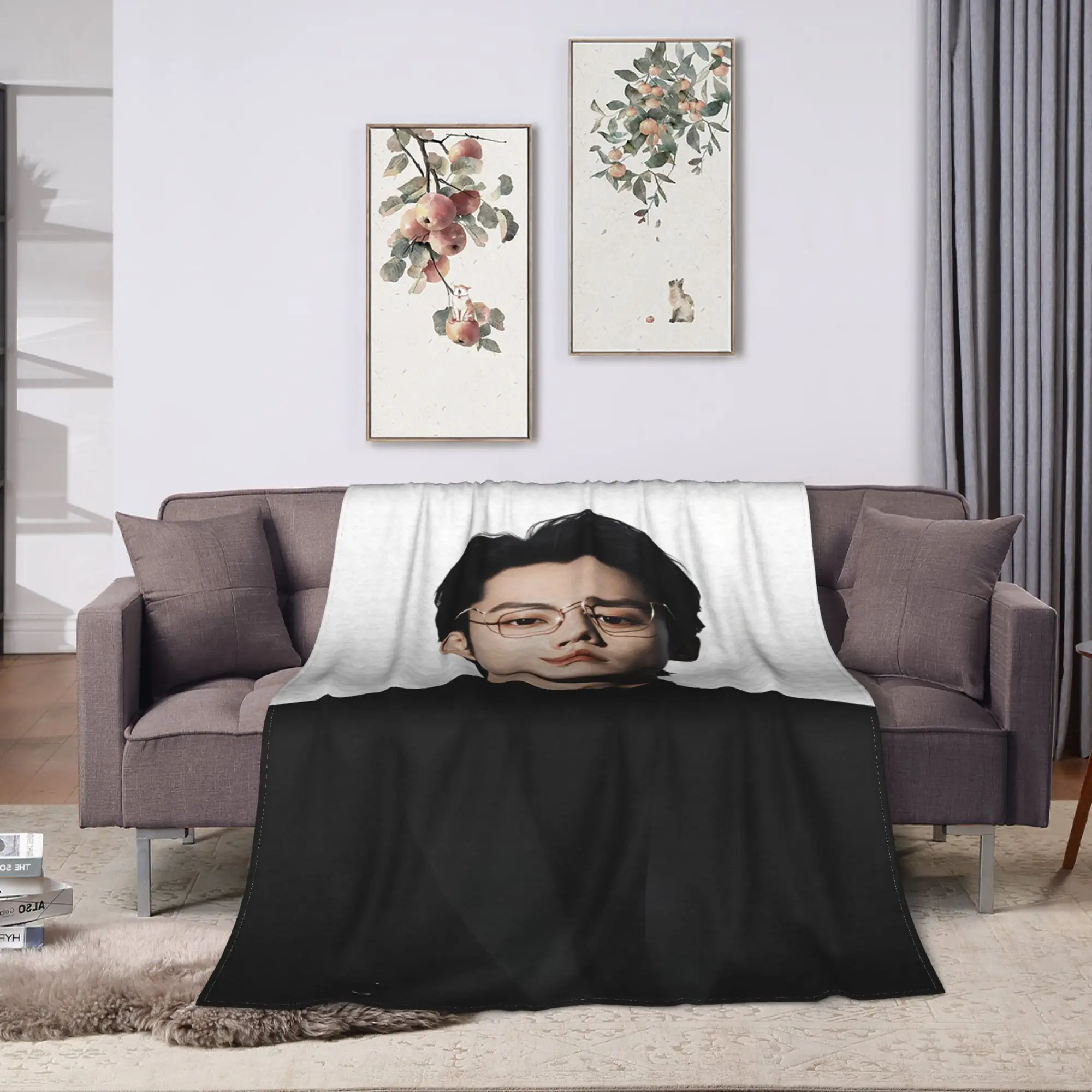 Warm Cozy Throw Blanket Plane Travel Wang Hedi Dylan Wang Actor Blanket  Flannel Bedspread For Living Room Casual Sofa Bed Cover