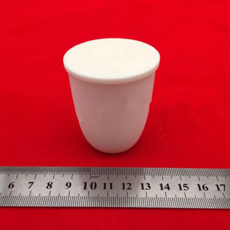 with lid dia82x70mm 200ml  99.5% alumina crucible corundum crucible / Al2O3 ceramic crucible / Sintered crucible