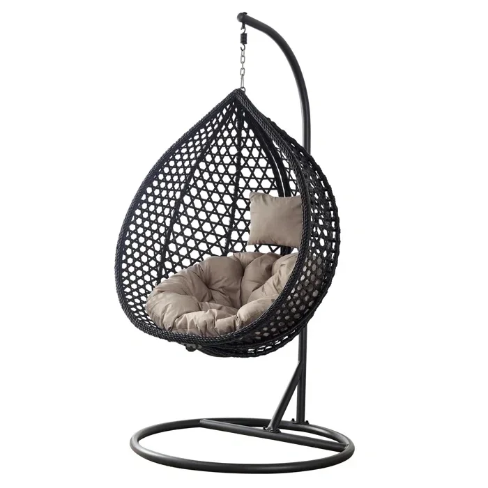 

Factory Price Simple Rattan Rose Hanging Double Seat Chair Outdoor Furniture