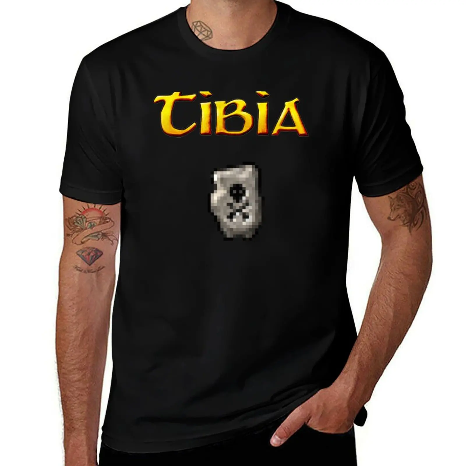 Tibia MMORPG Sudden Death Rune SD T-Shirt Breathable Sportswear T-Shirt for Men