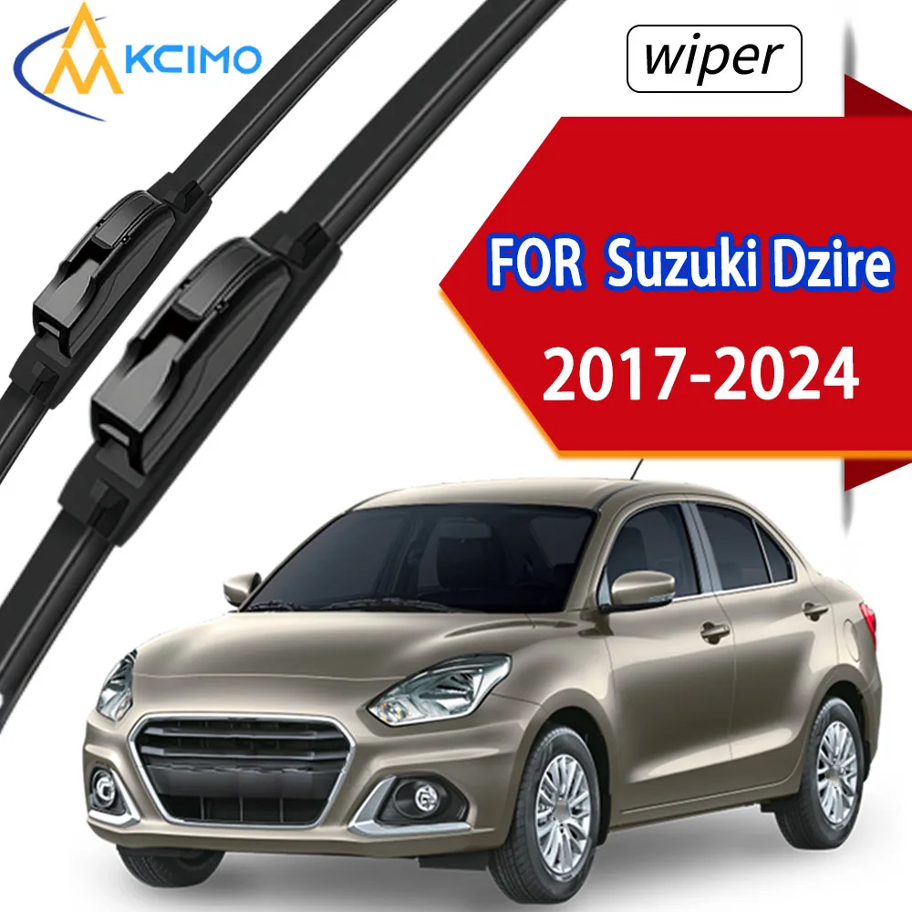 

2Pcs Anti-Aging Rubber Wiper Blades For Suzuki Dzire 2017-2024 Front Window Replacement Parts