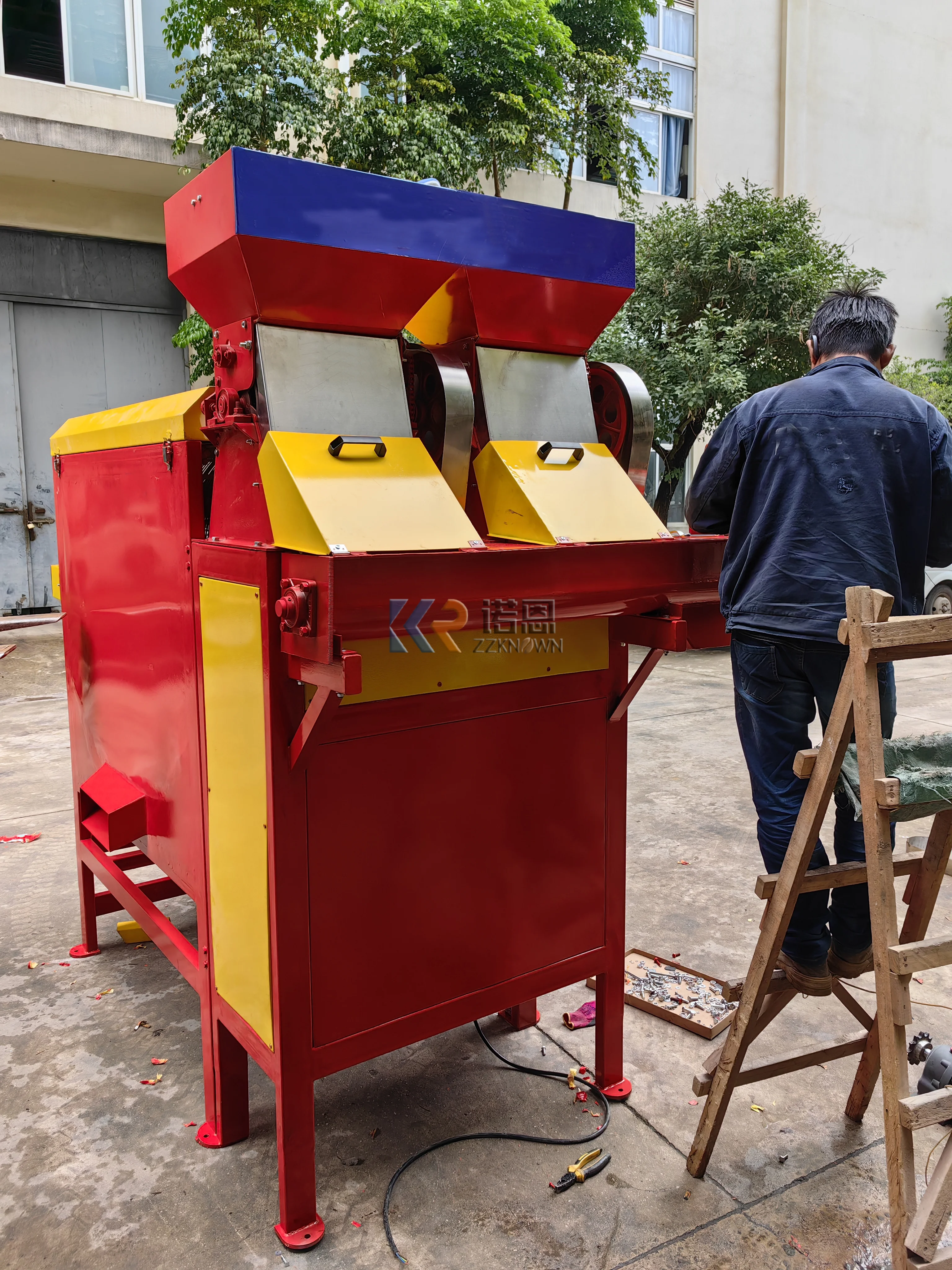 الصناعات الأوتوماتيكية الكاملة لب القهوة وغسالة هولر آلات تقشير الجلد الكاكاو