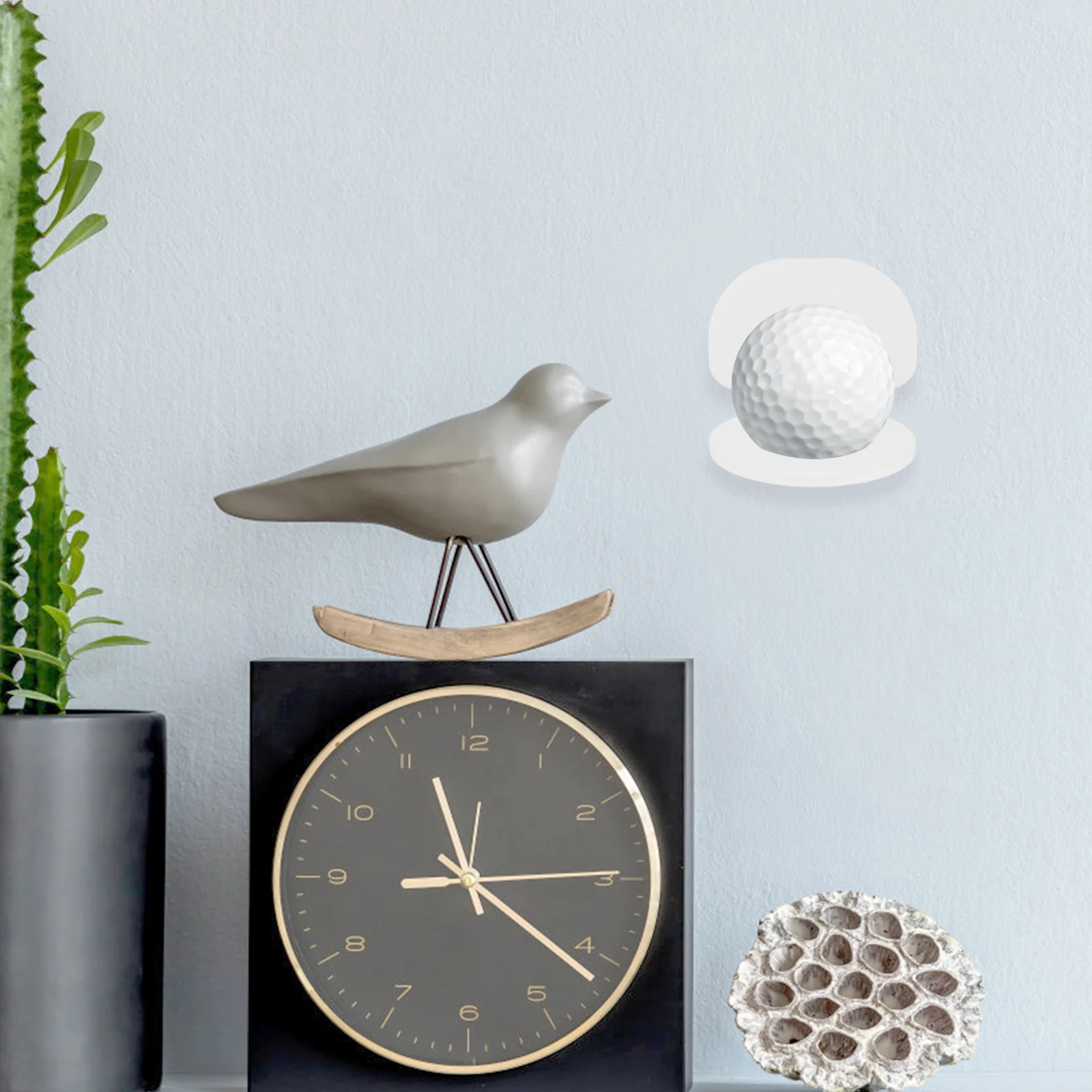 

2 шт. настенный держатель для мячей, маленькая подставка для мячей, регулируемая тренировочная стойка для бейсбола, тенниса, гольфа, софтбола, дисплея