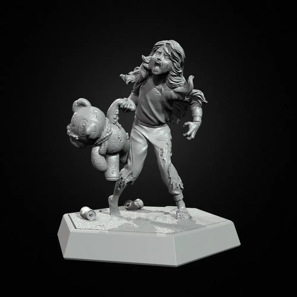 38mm Zombie Resin Model Self-assembly DIY Coloring 3D Printed Figurines Dead Skull Man Miniatures Decoration Crafts