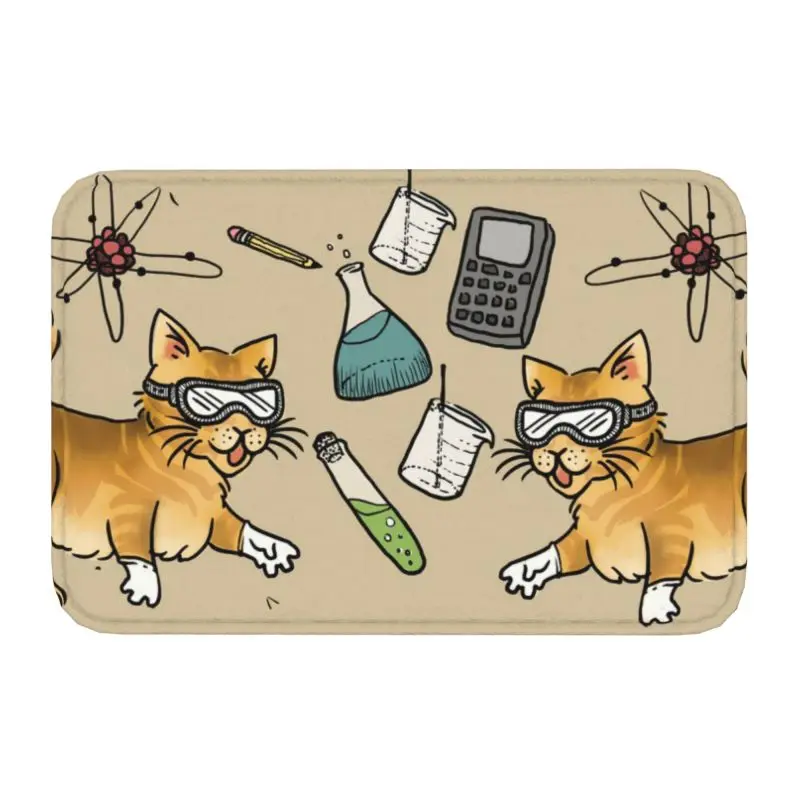 Custom Stem Cats Doormat Mat Anti-Slip Science Chemistry Biological Kitchen Bathroom Living Room Rug Carpet 40*60cm