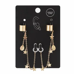 Fashion For Airpods Anti-Lost Chains Earphone Holder Clip Earrings For Women Star Charm Wireless Headphones Earrings Jewelry