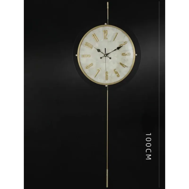 Luxury Simple Modern Creative Wall Clocks Spain Style Living Room Silent Wall Clocks Metal Pendulum Minimalism Home Decorations