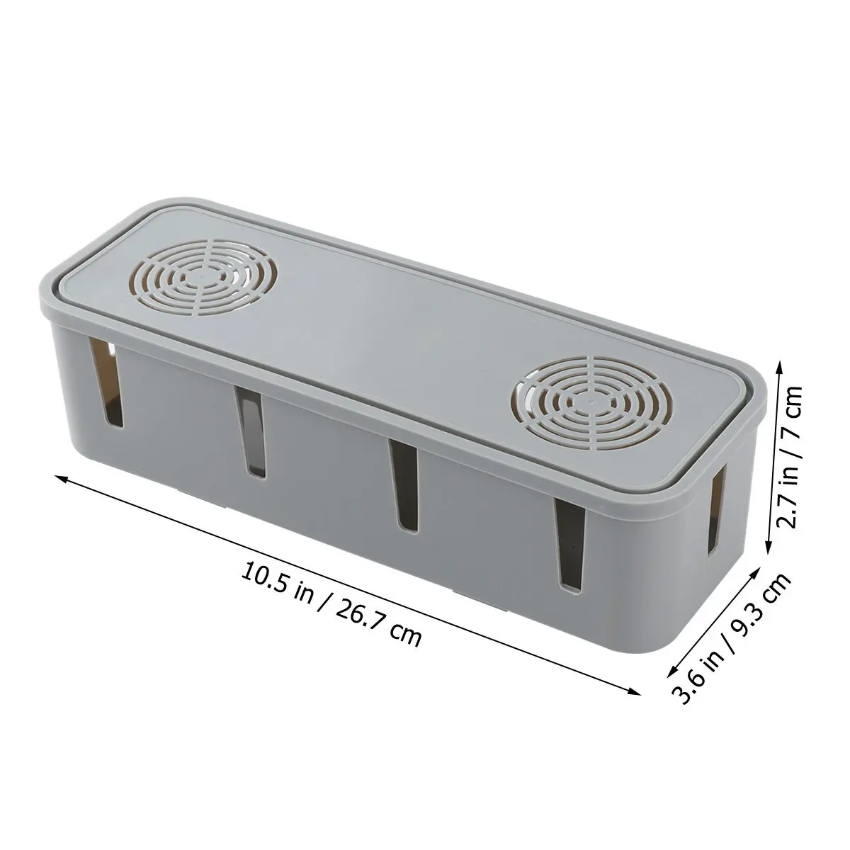 Plug Socket Cable Organizer Box Grey Anti-Dust Safety Storage for Desk Corner Plug Socket Storage Box
