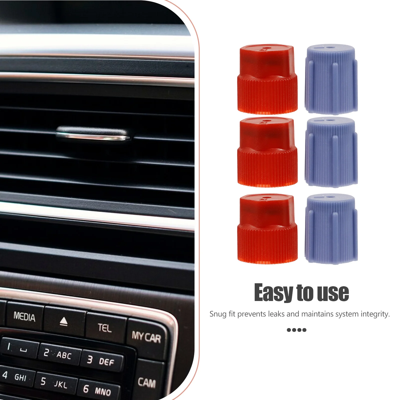 

1 комплект, 1 комплект сервисных колпачков для кондиционирования воздуха, материал АБС, герметичная конструкция, простая установка, уплотнительные колпачки системы переменного тока для ремонта хладагента