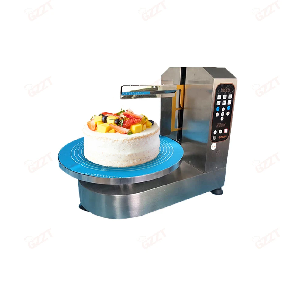 50cm Large Turntable Automatic Commercial Cake Plastering Cream Coating Filling Frosting Spreading Cake Icing Decorating Machine