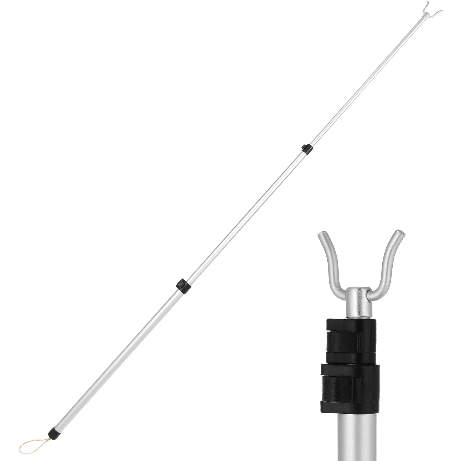 

Telescopic Clothes Rail Silver Alloy Retractable Adjustable Home Clothesline Rod Wardrobe Clothing Dryer 120cm