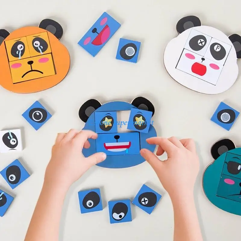 090B Children's Game Expression Matching Puzzles Game Educational