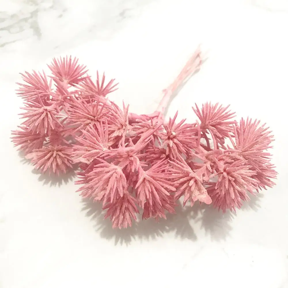 6/10/12/20/25/200pcs Mixed Rose Red Flower Cherry Stamen Berries Bundle DIY Christmas Wedding Cake Gift Box Wreaths Decor