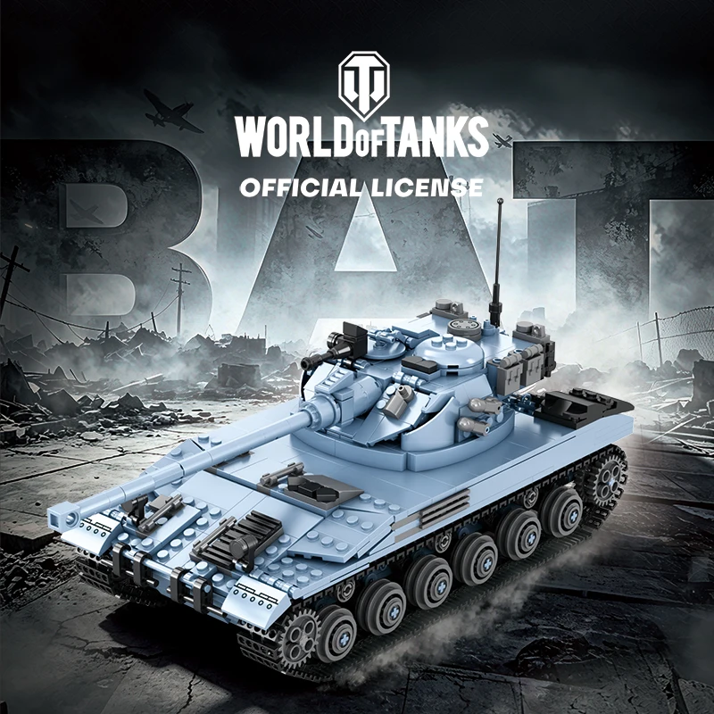 1102PCS F18 Bat Chatillon 25t Tank Building Blocks World of Tanks Military Tank Model Bricks Desk Ornament Collectible Toy Gifts