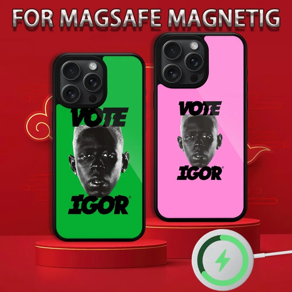 Singer Tyler the creator Igor  Phone Case For iPhone 15 14 13 12 11 Pro Max Plus Magsafe Magnetic Wireless Charging Cover