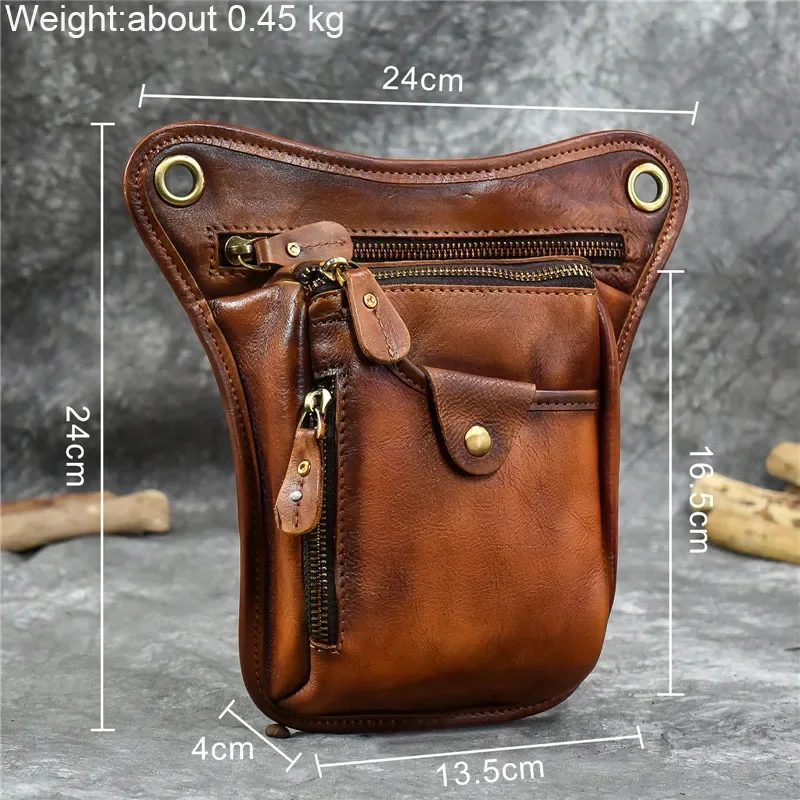 Newsbirds-riñonera táctica para hombre, bolso de cintura de piel de vaca suave con correa para el hombro, bolsa para teléfono de 8 pulgadas, nuevo estilo de moda