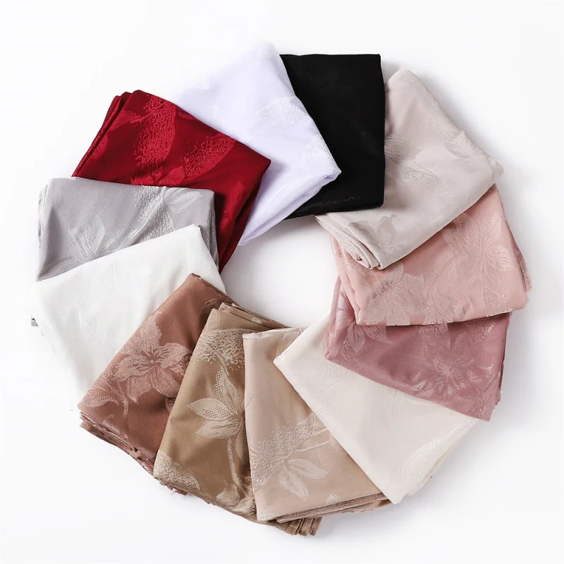 

New Solid Color Women Jacquard Flower Elastic Breathable Headcloth Scarf One Piece Dropshippingjersey