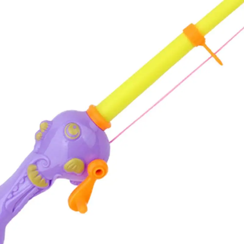 Caña de pescar de juguete para el baño, diseño de mango de Animal bonito, caña de pescar para niños, juguetes de baño de agua telescópicos para niños de 3 a 6 años
