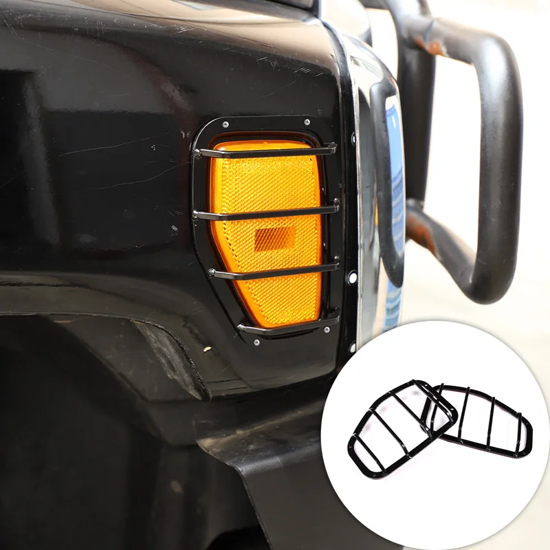 

Stainless Car Side Fender Turn Signal Light Cover Trim Anti-collision Lamp Guards Frame Auto Accessories For Hummer H3 2005-2009