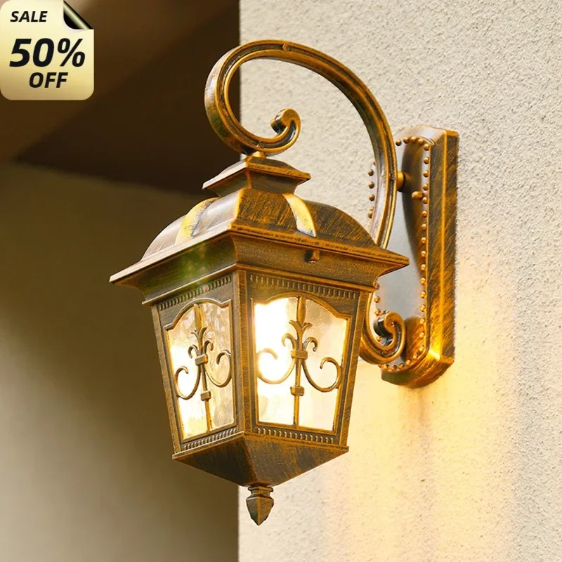 

Retro Outdoor Wall Light Europe Gardern Sconce Exterior Luminarie Waterproof Porch Lamp for Doorway Street Yard Lighting