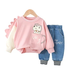 New Spring Autumn Baby Girls Clothes Suit Children Boys Fashion T-Shirt Pants 2Pcs/Sets Toddler Casual Costume Kids Tracksuits