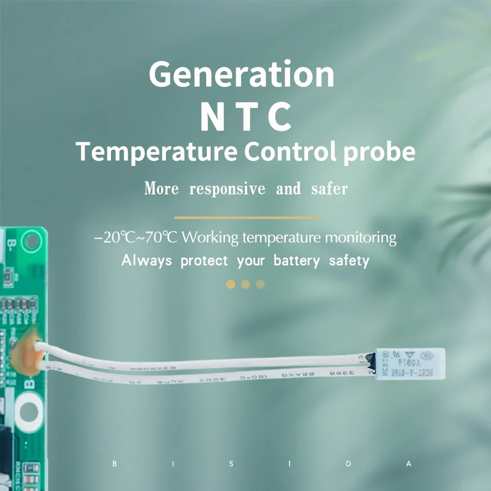 BMS 15S 54V 30A/50A لوح حماية Li-ion PCB مع سلك توازن ومنفذ مشترك لدرجة الحرارة، لسيارة التوازن