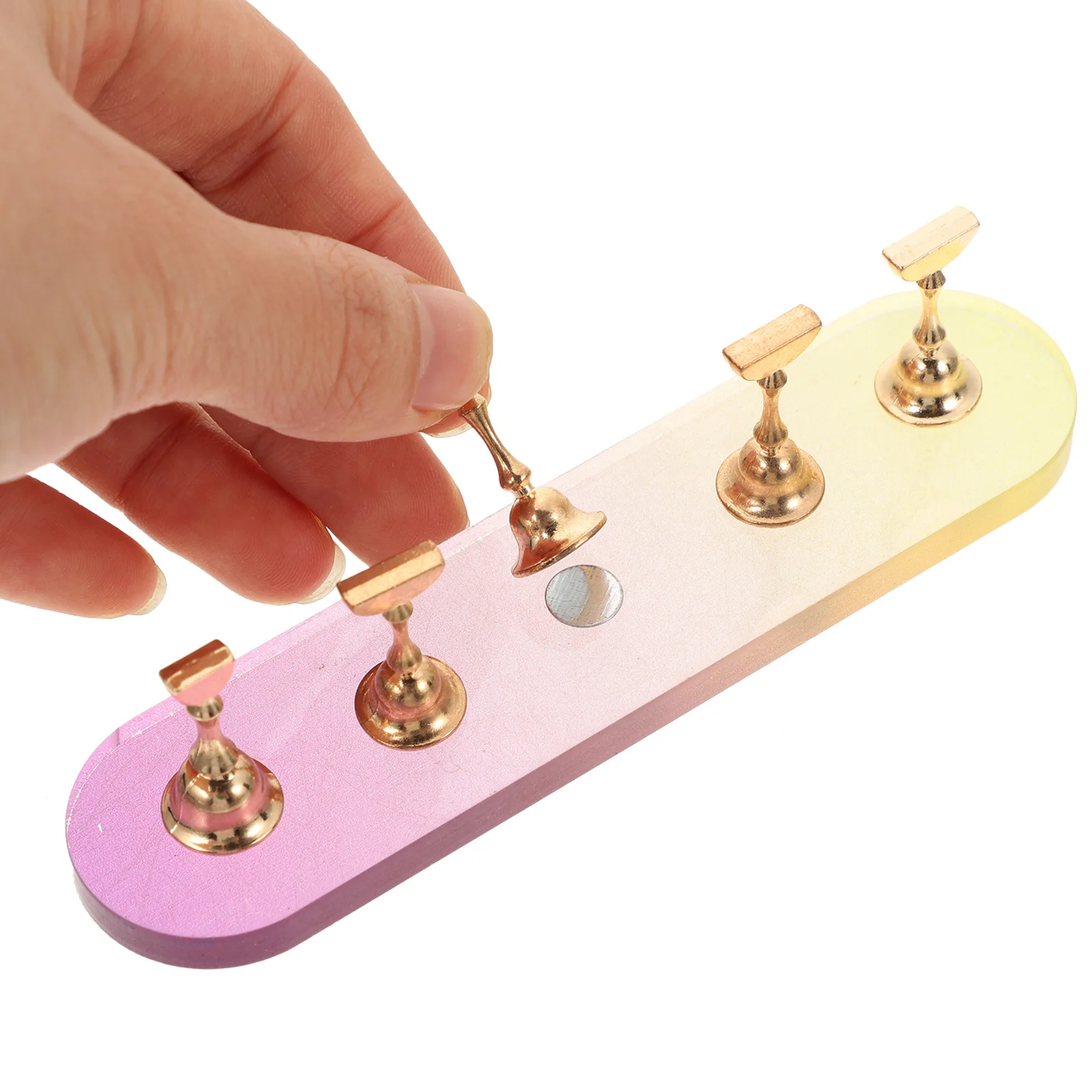 

1 set Art Practice Holder Lightweight Magnetic Stand For Acrylic Tips Manicure Display Diy Nail Art Accessories Salon Tool Nail