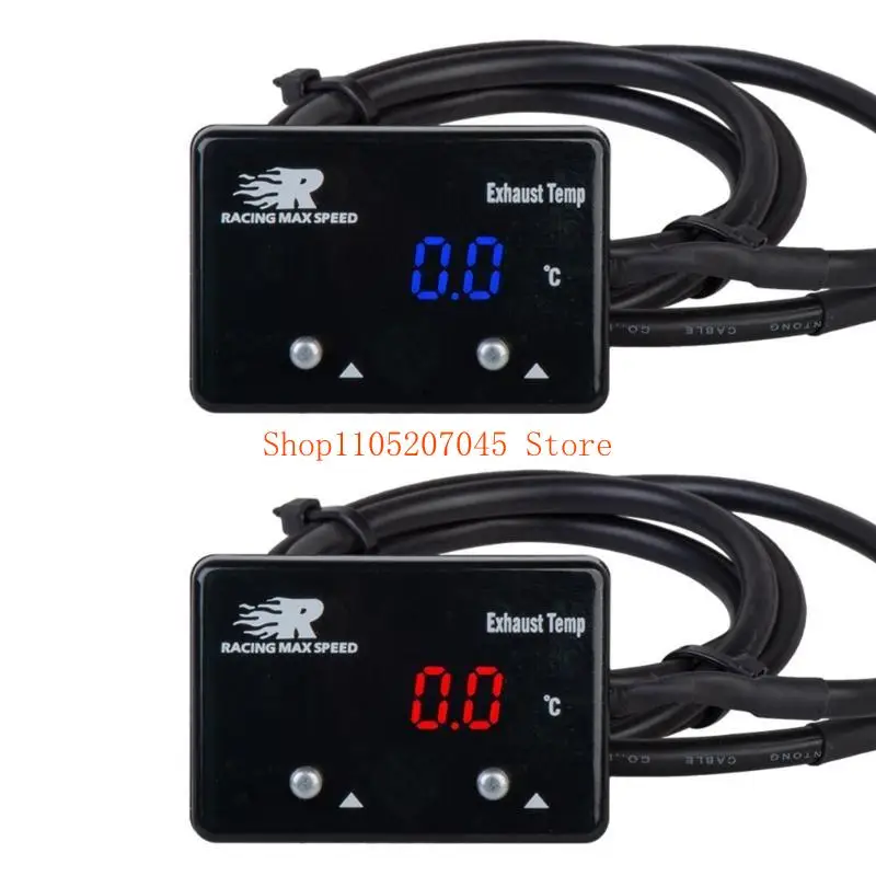 37cd مقاوم للماء سيارة الرقمية العادم الغاز متر مقياس درجة الحرارة الخارجي مع جهاز الاستشعار