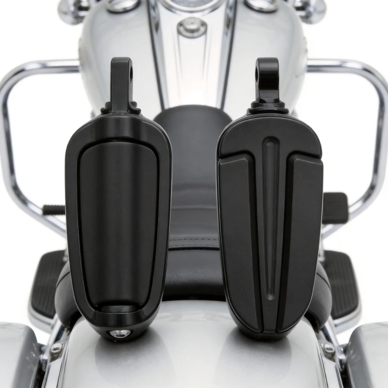 Motorcycle Foot Pegs Nonslip Surfaces Corrosion Resistant Aluminum Construction Footpegs Pedal Footrest