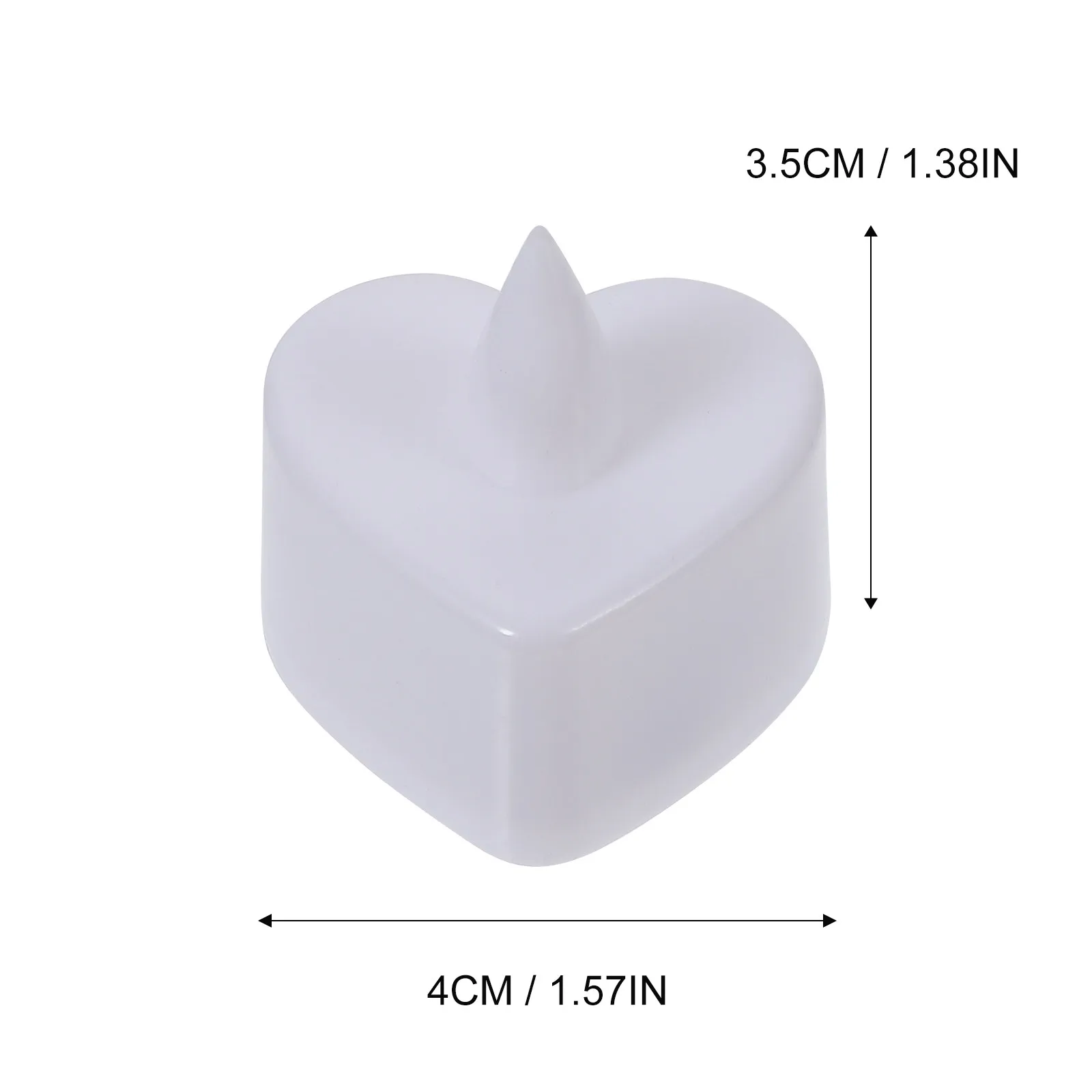 24Pcs Heart Pattern LED Lights Realistic Flame Simulation Silent Operation Eco Friendly Decor for Holiday Season Party
