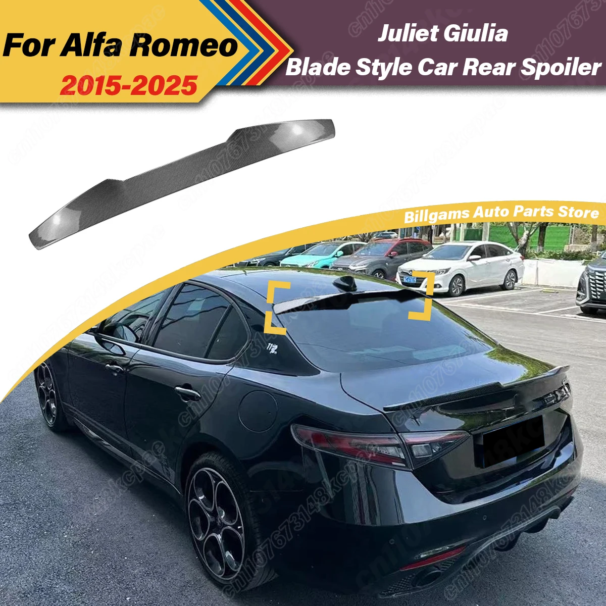 Para Alfa Romeo Juliet Giulia 2015 2016 2017 2018 2019 2020 2021 2022 2023 2024 2025 Kit de tablero de alerón trasero de ala superior trasera de coche
