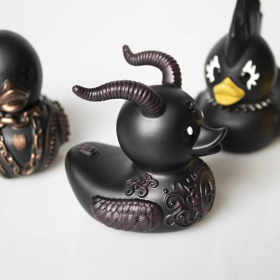 Death Rock Duck Statue Devil Duck Ornament Mysterious Devil Elements Dashboard Car Interior Decoration Car Accessory