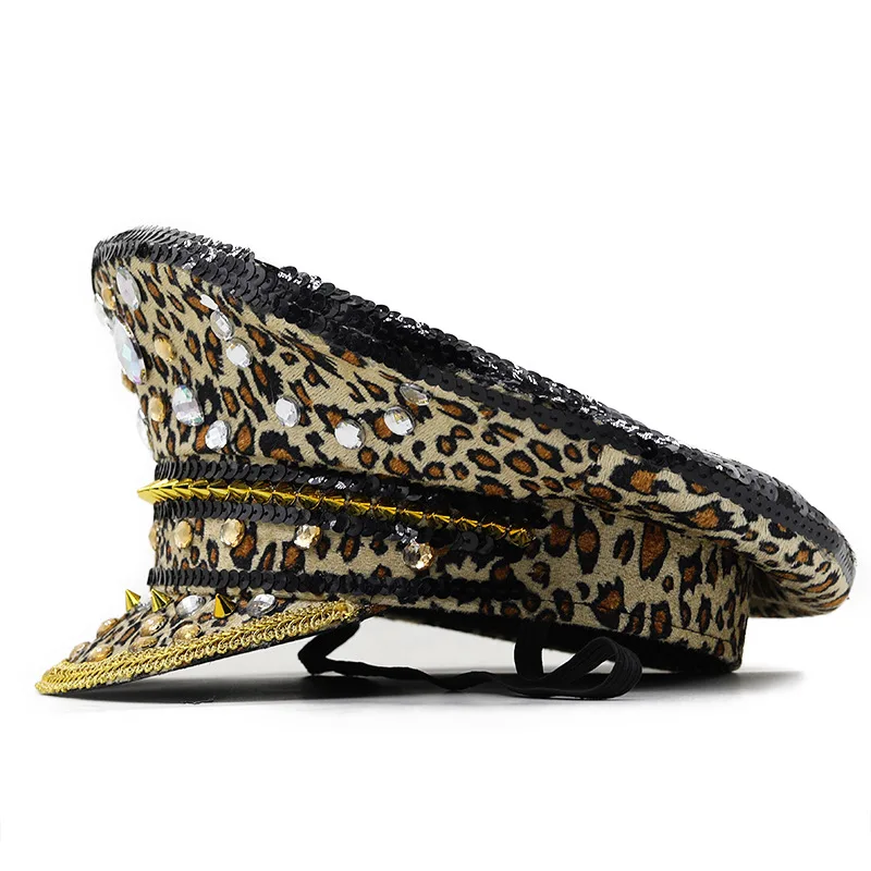Leopard Print Black Bridal Hat British Station Hot Style Wedding Hat Hen Party Hat