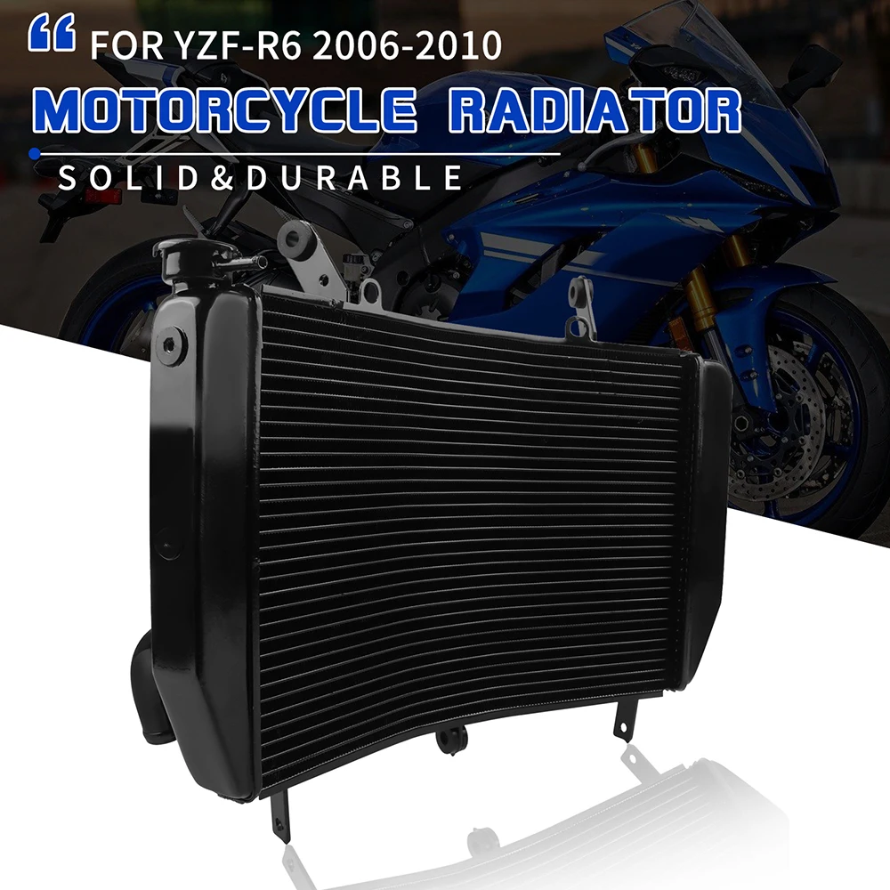 YZFR6 Motorcycle CNC Aluminum Radiator Water Tank Cooler Cooling Protection For YAMAHA YZF R6 YZF-R6 2006-2010 2007 2008 2009