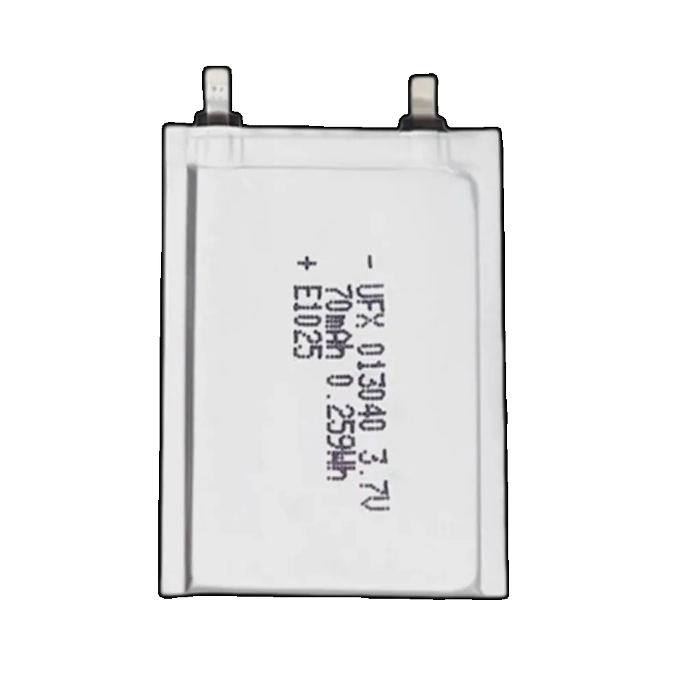 013040 3.7v 70mAh Polymer Lithium Battery for Electronic Cards School Badges Rechargeable Lithium-ion Battery