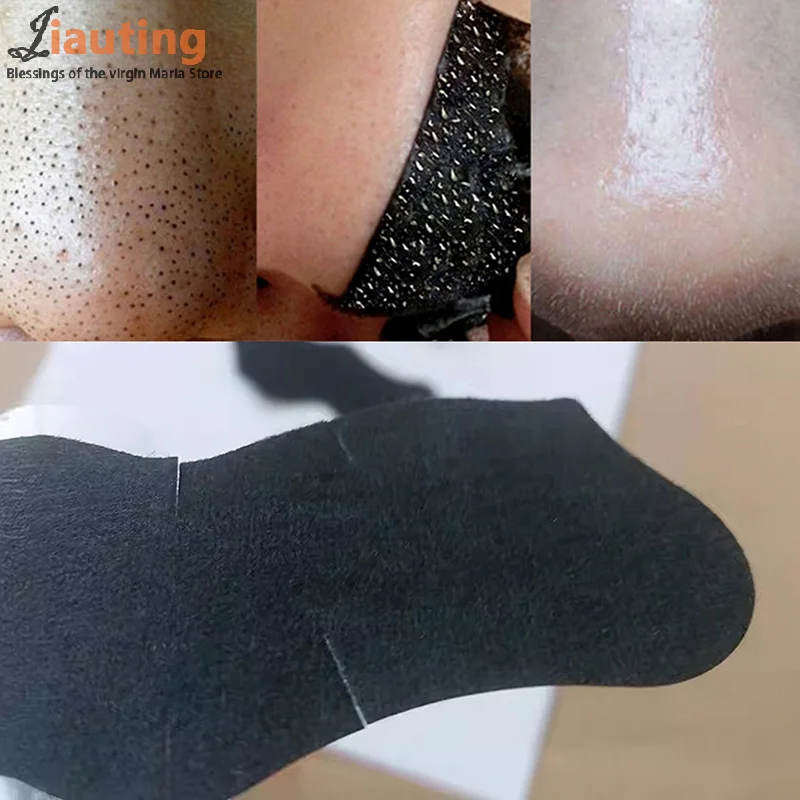 10 Stuks Bamboe Houtskool Mee-eter Verwijderen Neusmasker Diepe Reiniging Porie Acne Strips Neusverzorging Patch Gladde Huid Beauty Tool