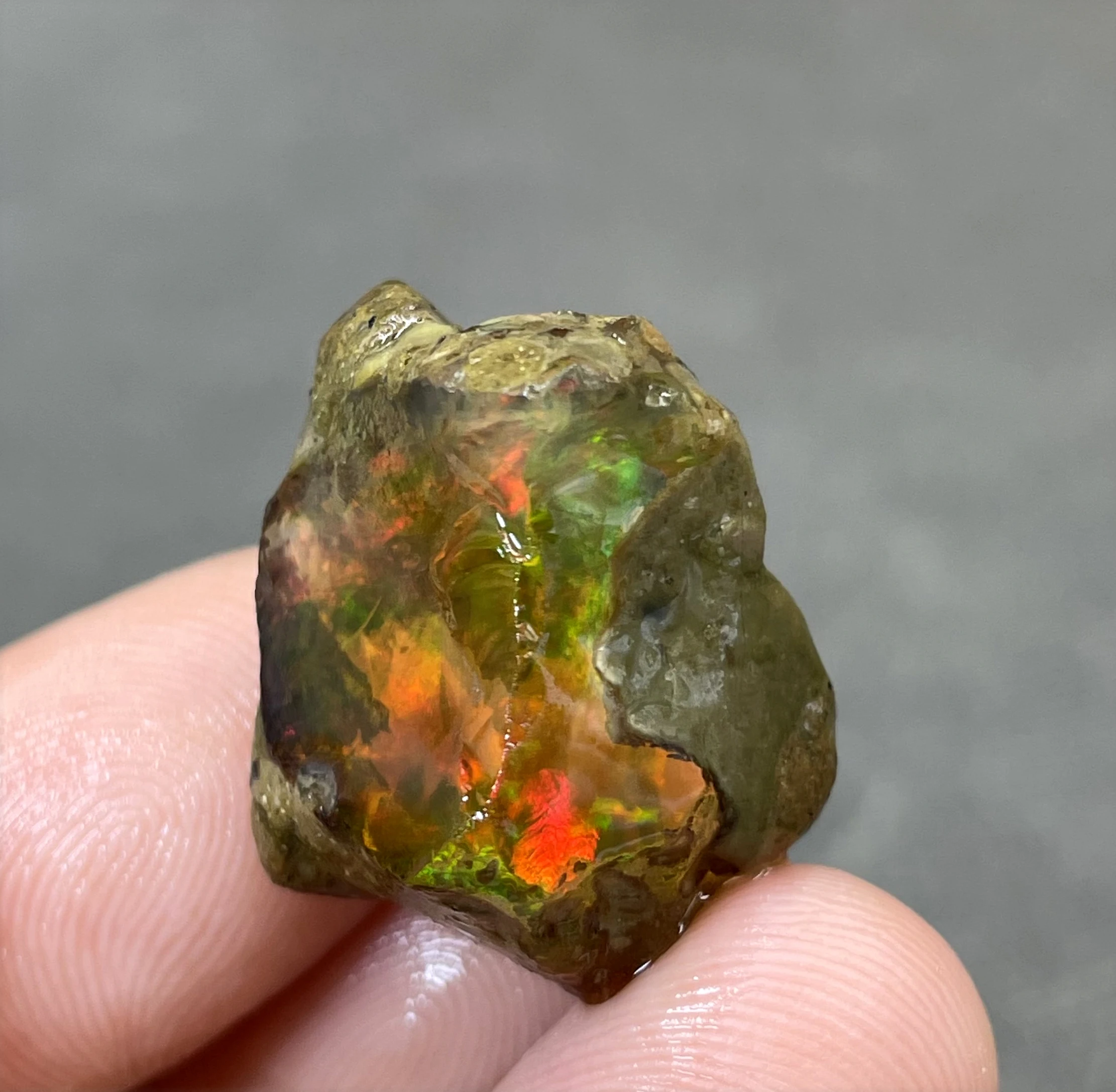 

BEST COLOR! 5.5g natural rare color Ethiopia water Opal gem mineral specimen stones and crystals healing crystals quartz