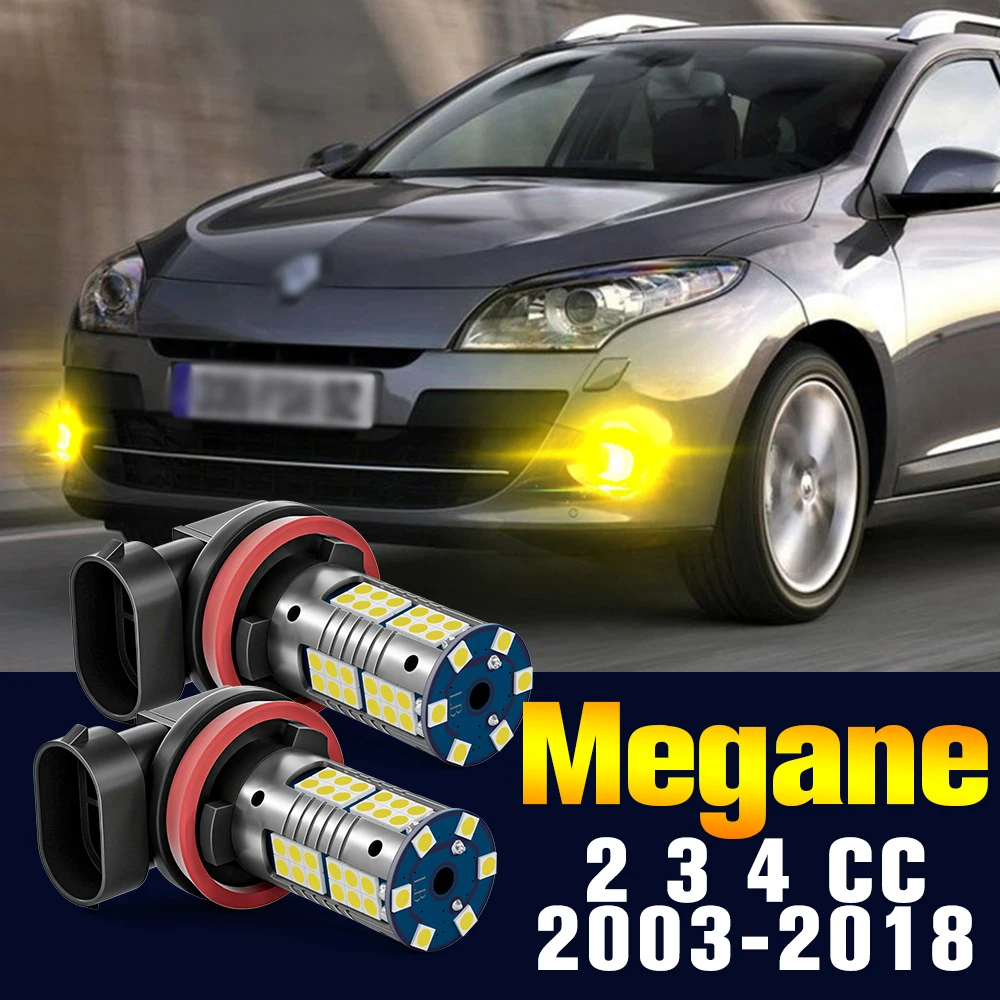 

2pcs LED Fog Light Bulb Lamp For Renault Megane 2 3 4 CC 2003-2018 2008 2009 2010 2011 2012 2013 2014 2015 2016 2017 Accessories