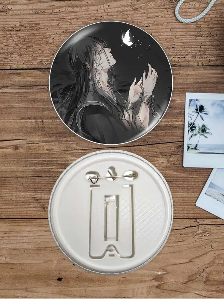 ون نينغ مو داو زو شي لعبة أنيمي شخصية شارة بروش مرساة الأجهزة الطرفية دبوس صفيح تذكارية الإبداعية هدية لصديق