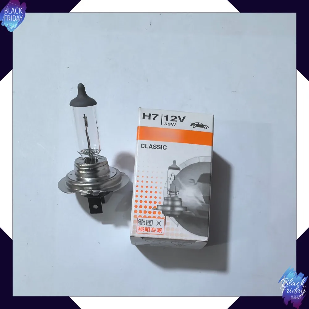 5 piece 64210 H7 12V55W PX26d German - Made Halogen Headlight Bulb OE Replacement