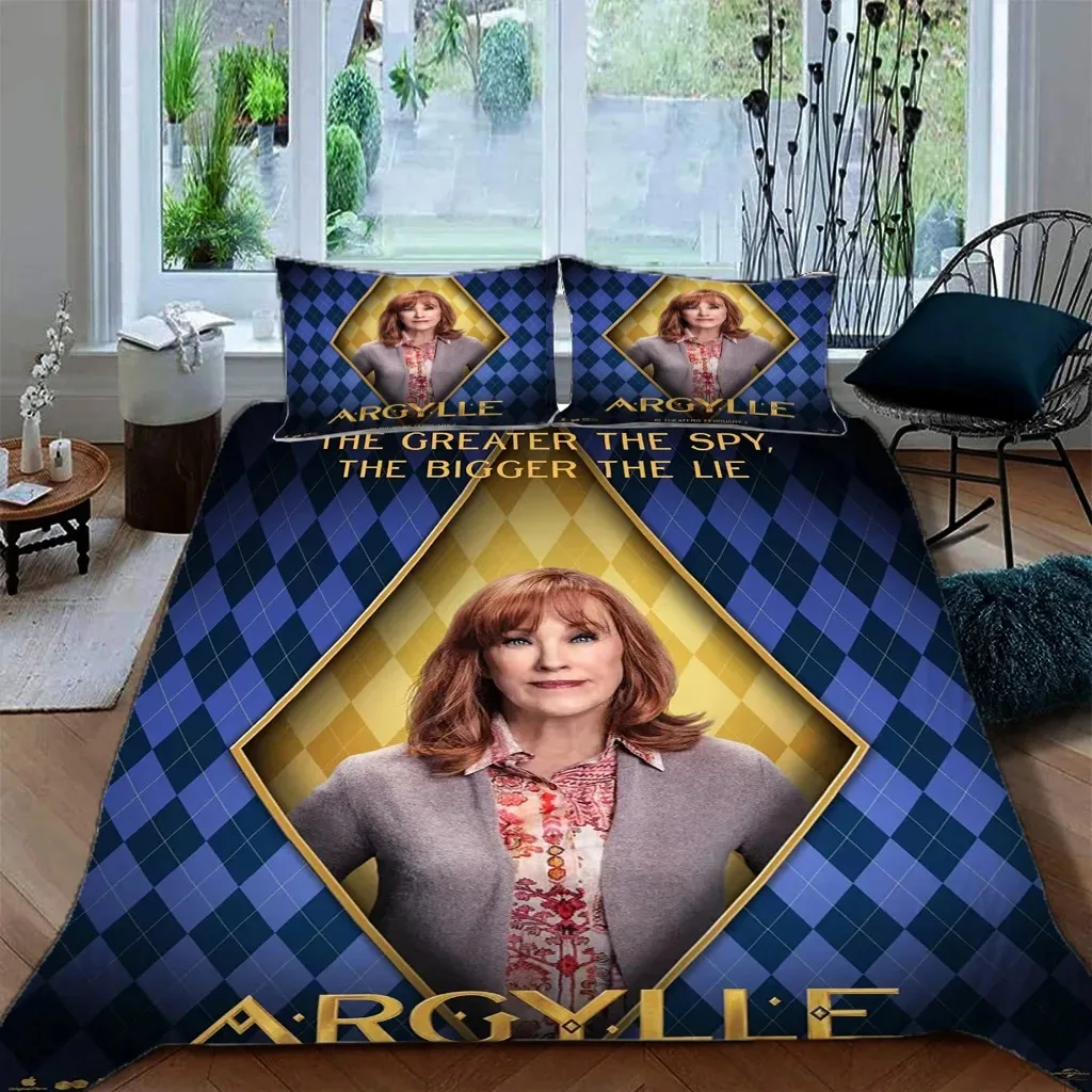 

Film Argylle Bedding Set Mystery Agent Duvet Cover Pillowcase 3D Print Quilt cover Single Double Large